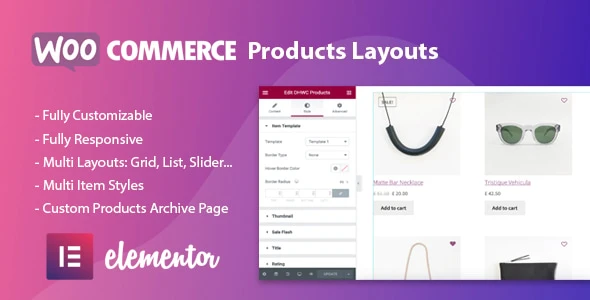 WooCommerce Products Layouts for Elementor